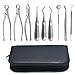 AAProTools 9 Pcs Basic Dental Extracting Forceps Elevators Set Kit - Stainless Steel Dental Surgical Instruments with CASE