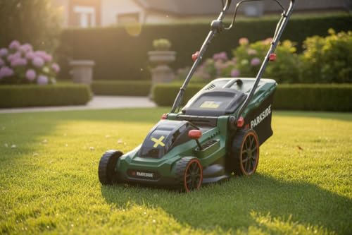 Parkside PRMA 40-Li C1 Akku-Rasenmäher, 40cm, 2 x 4ah, BRUSHLESS Motor, Doppel Ladegerät