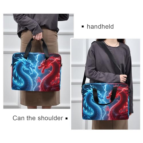 Funda para portátil ALAZA con diseño dragón azul y rojo miniatura 2