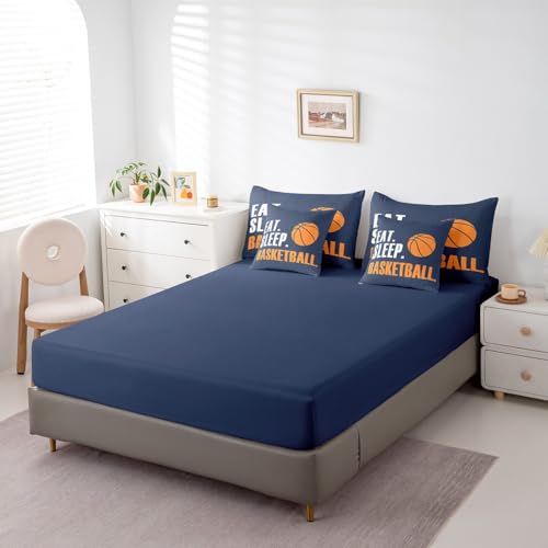 Image of Feelyou Basketball Comforter Set Queen 7 Piece for Boys Girls Women Men