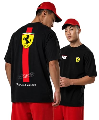 Image of Khakey Men's F1 Racing Graphic Printed Black T-Shirt | Formula 1 Back Print Drop Shoulder Tee | Motorsports Car Print Tshirt for Men & Women | Cotton Streetwear Tee's | Unisex Fit