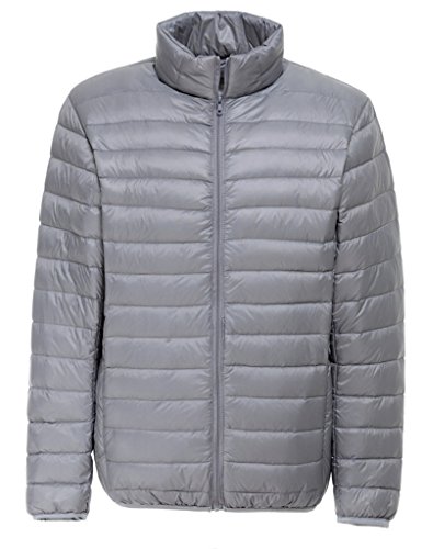 WenVen Men's Stand Collar Lightweight Packable Down Jacket