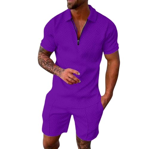 Ensemble chemise manches courtes et short homme contre la chaleur de l'été