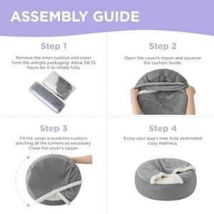   Lesure-Small-Dog-Bed-with-Cover-Cave-Covered-Round-Puppy-Bed-with-Hooded-Blanket-Machine-Washable-Burrow-Pet-Bed-for-Small-Dogs-and-Cats-Cuddler-Cozy-Cave-Dog-Bed-with-Anti-Slip-Bottom-Purple-23