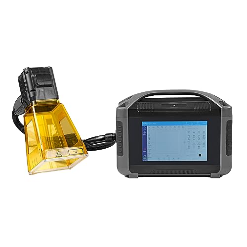 Image of Fiber Laser Engraver Portable Handheld 50W Fiber Laser Marking Machine Battery and Plug in Dual Power 100x100mm Engraving Area for Metal Non Metal Class 1 Laser Output Power 0.39mW