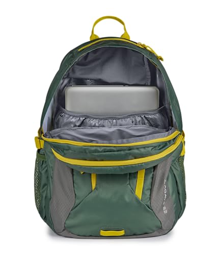 Image of JanSport 32L Agave Hiking Backpack - 15 Inch Laptop Sleeve, Cargo Green | Daypack with Universal 3L Hydration System or 15 Inch Laptop Sleeve, Ideal for Hiking and Traveling