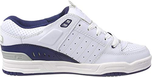 Image of Globe Fusion Skateboard Shoes, White White Blue 0, 7.5 UK