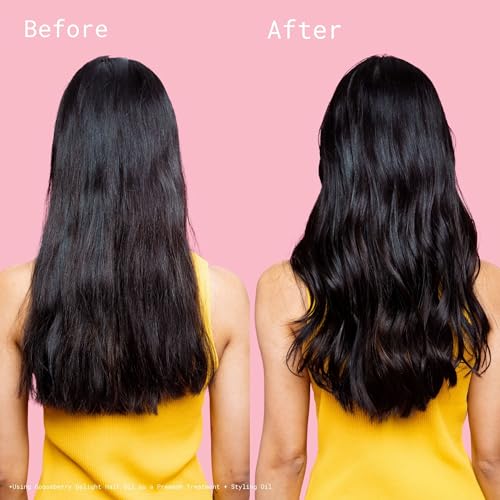 Image of Squigs Hair Growth Oil for Dry & Damaged Hair - with Amla, Castor & Coconut Oil Blend for Frizz Control, Hydration & Scalp Treatment - Pre-Wash & Styling Treatment - 130ml