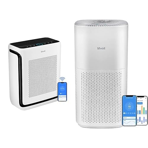 LEVOIT Air Purifiers With Air Quality Monitor for Home Large Room Vital 200S Core 600S White