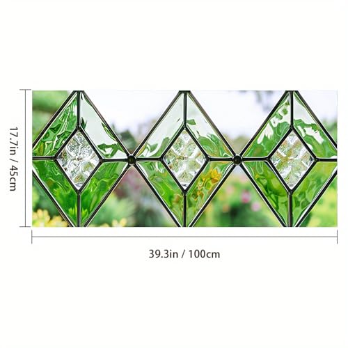 Vinilo decorativo para ventana con diseño verde 39.3x17.7 pulgadas miniatura 3