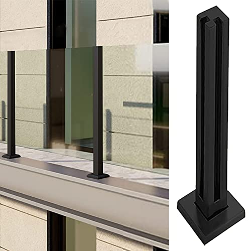 Poteau de garde-corps en verre extérieur pour sécuriser un balcon facilement - 2
