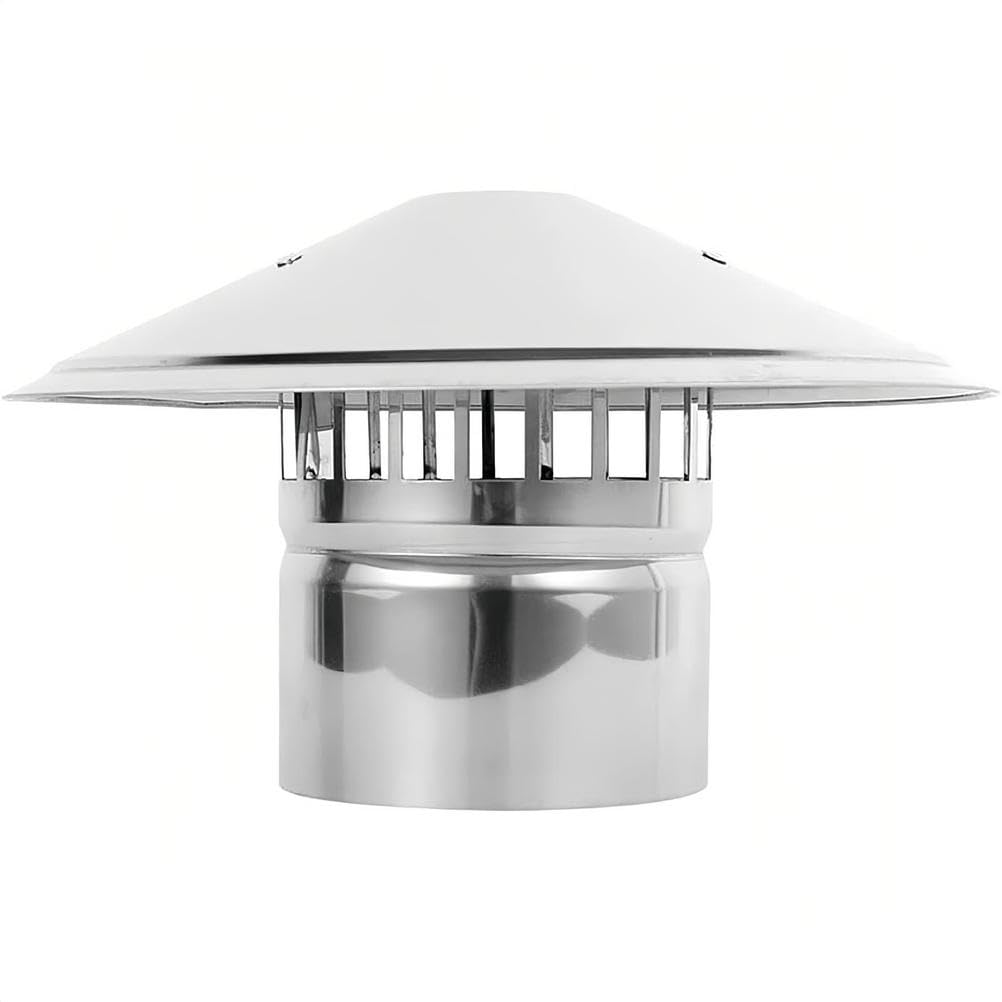 EJGMCNSGB AllWeather Stainless Steel Chimney CapRound Roof Vent for Kitchen ExhaustRustResistant Easy Installat Prevents Downdrafts Enhances