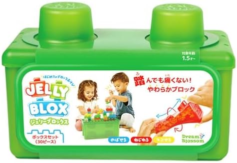 （15:00時点） ジェリーブロックス (Jelly Blox) ボックスセット 30ピース 新感覚! やわらかブロック はじめてのブロック遊び 知育玩具 931693 正規品
