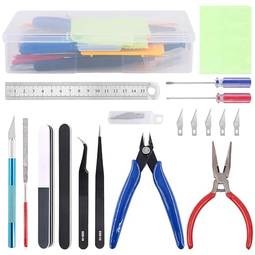 Kisoy 17PCS Model Kit Tools, Gundam & Dollhouse Essential Set