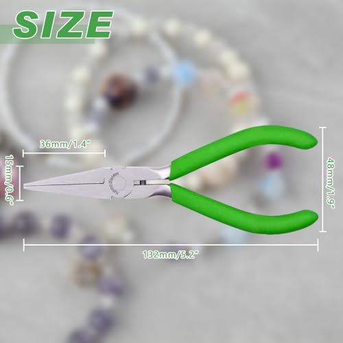Image of SPEEDWOX 5 inch Flat Nose Pliers, Mini Duck Bill Pliers for Jewelry Making Bead