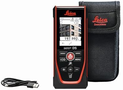 Leica Geosystems DISTO D5 New 650ft Laser Distance Measure with Bluetooth, 4X Zoom Camera