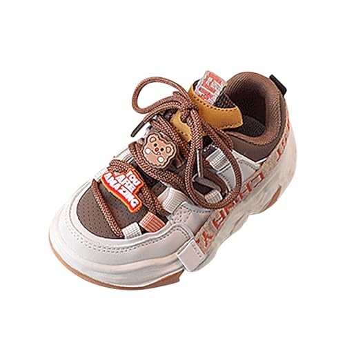 Girls Non Slip Sneakers Lace Breathable Fall Lightweight Running Sport Shoes Kids First Walking Fashion Thick Shoes