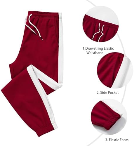 LBL Leading the Better Life Men's Sweat Suit 2 Piece Outfit Casual Contrast Sports Jogging Tracksuits Set