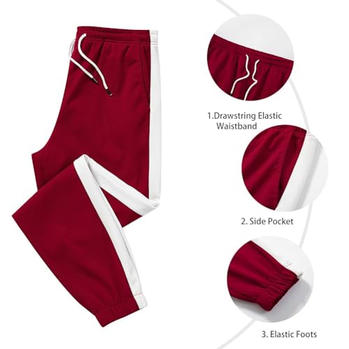Image of LBL Leading the Better Life Men's Sweat Suit 2 Piece Outfit Casual Contrast Sports Jogging Tracksuits Set