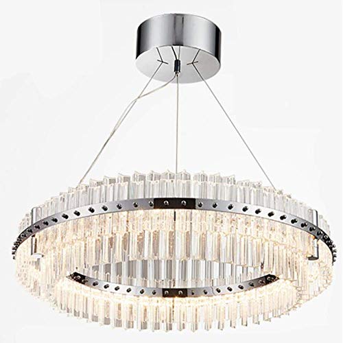 Preisvergleich Produktbild NBVCX Wohnaccessoires Kristallleuchter im Wohnzimmer Ring LED Kronleuchter Decke Schlafzimmer Beleuchtungskörper Gold-Bronze / Chrom Dia100cm Warmes Licht 3000K Chrom