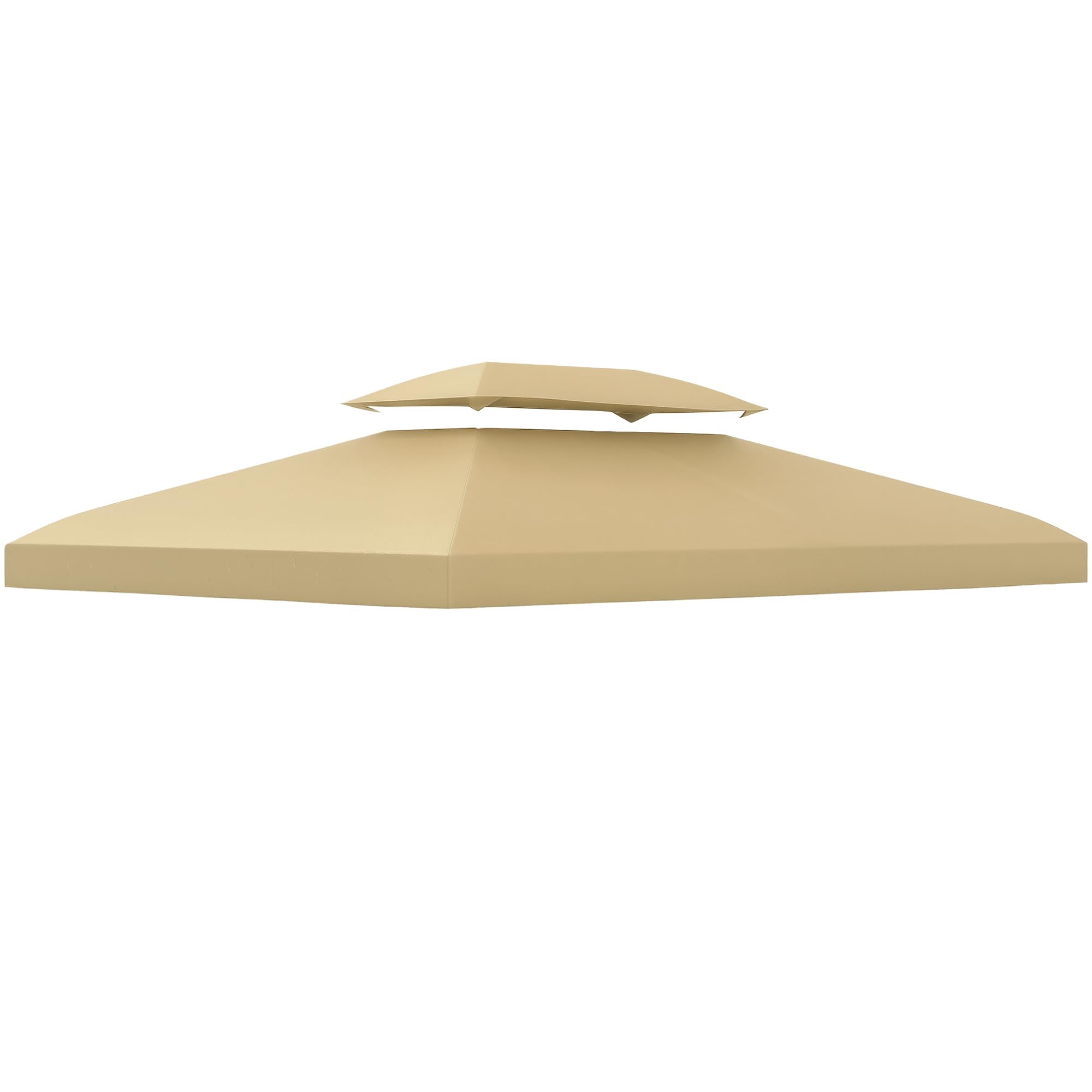 Outsunny Toile de Rechange pour pavillon tonnelle Tente 3 x 4 m Polyester Haute densité 180 g/​m² Beige