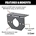 CURT 57208 Vehicle-Side Trailer Wiring Harness Mounting Bracket for 4-Way or 6-Way Round