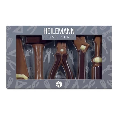 Heilemann Schoko Geschenkverpackung 'Werkzeuge' Edelvollmilch 100g