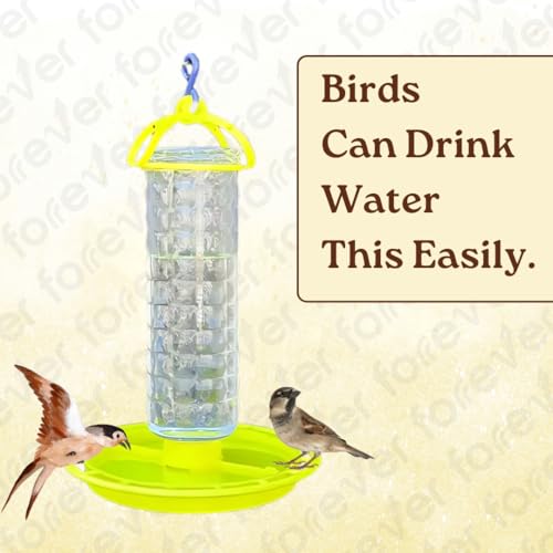 Image of FORREVER Bird Feeder - Hanging Bird Feeder for Balcony, Garden & Outdoor Use (Water & Food Feeder Combo)