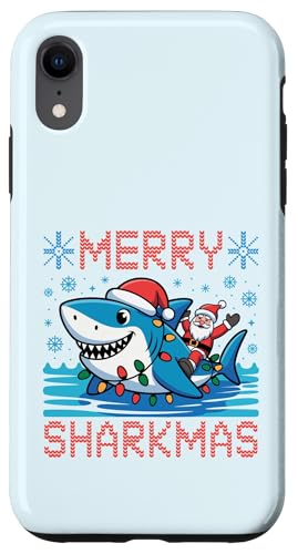 Merry Sharkmas AO[Z[^[ T^V[N NX}XCg X}zP[X iPhone XR p