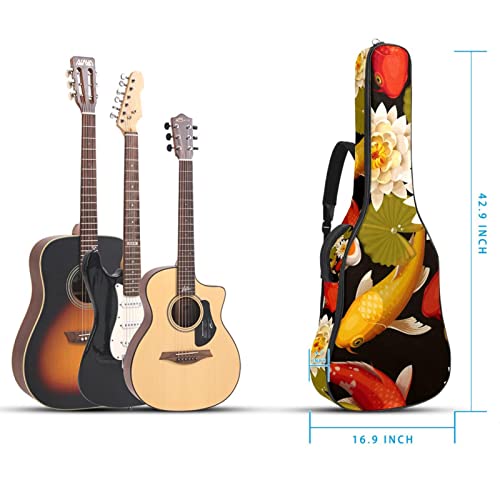 Housse étanche pour guitare acoustique avec double bandoulière et poche Motif floral, Multicolore 05, 42.9×16.9×4.7 in… - Les Beatles, Paul McCartney, John Lennon, RIngo Starr, George Harrison Housse étanche pour guitare acoustique avec double bandoulière et poche Motif floral, Multicolore 05, 42.9x16.9x4.7 in… – Image 6