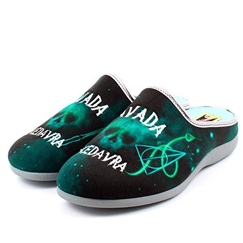 Zapatillas cómodas Mujer Andar por casa Fan Art inspiradas en Slytherin - Avada Kedavra