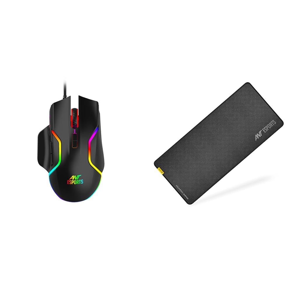 Ant Esports GM320 RGB Optical Wired Gaming Mouse | 8 Programmable Buttons | 12800 DPI I Ergonomic De (B0BQG56SYB) Amazon Price History, Amazon Price Tracker