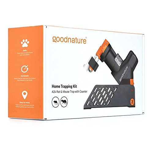 Goodnature A24 Home Trapping Kit, Humane Mouse Trap & Rat Trap with Digital Strike Counter, Portable Trap Stand, Automatic Lure Pump and CO2 Canister, Pet-Friendly Mouse Trap, Best Rat Trap