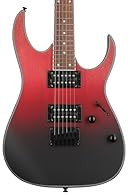 RG421EX meranticorpus Wizard III Maple Neck Scale: 648 mm Quantum (H) Passive / Ceramic Pickups Inlays: white dot Black Hardware Tuner: Ibanez die-cast Colour: transparent crimson fade mat