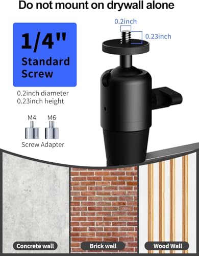 Image of suptek Universal Foldable Projector Wall Mount - Adjustable Bracket for Projectors, Compatible with 1 /4 inch, M4 & M6 Screws, Heavy-Duty & Space-Saving Design, Black, MA1330YTPRO