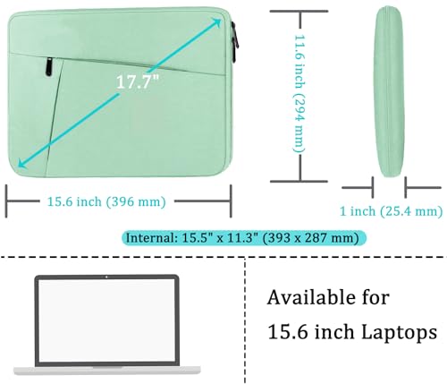 Image of Laptop Case 15.6 inch, Shockproof Protective Computer Carrying Cover with Front Pocket, Briefcase Handbags Laptop Sleeve for 15.6 inch HP, Dell, Acer, Asus, Notebook, Light Blue