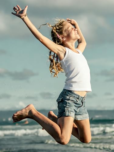 Image of Boao Girls Dance Tank Top Racerback Crop Tank Top Sleeveless Dance Outfit for Ballet Gymnastics Athletic Wear