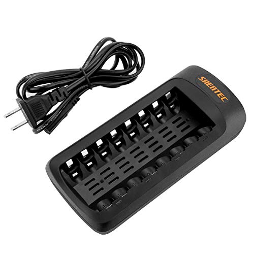 Shentec 8 Bay Ni-MH Ni-Cd AA & AAA Battery Charger, Smart AAA AA Rechargeable Batteries Charger