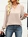 ANRABESS Women's Business Casual Tops V Neck Puff Long Sleeve Shirts Dressy Office Work Blouse 2025 Fall Outfits Clothes Parchment Large