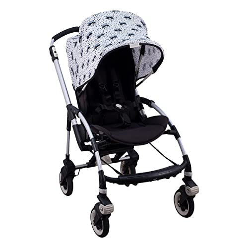 JYOKO KIDS Capota para Silla de Paseo y Cochecito de Bebé compatible con Bugaboo Bee 3, Bee plus, Bee 5, Elaborada en Tejido de Algodón Elástico, Suave y Transpirable (Raccoon)