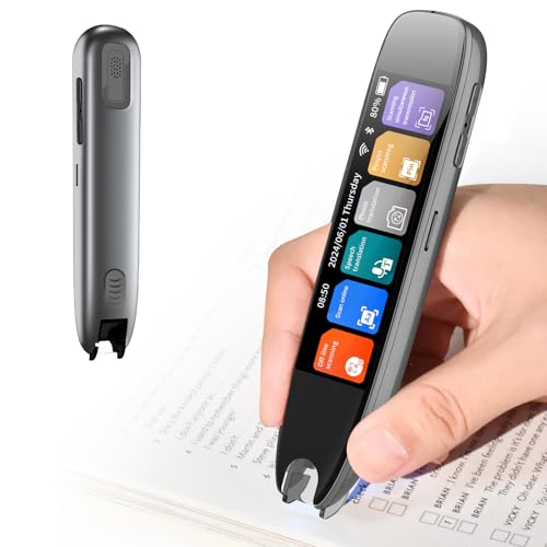 DkevEu Scan Reader Pen, 142 Languages Scan Translator Pen,Supports Speech & Scan to Text, Real Time Pen Reader Scanner,Smart Reading Pen for Dyslexia,Elderly, Kids, Students