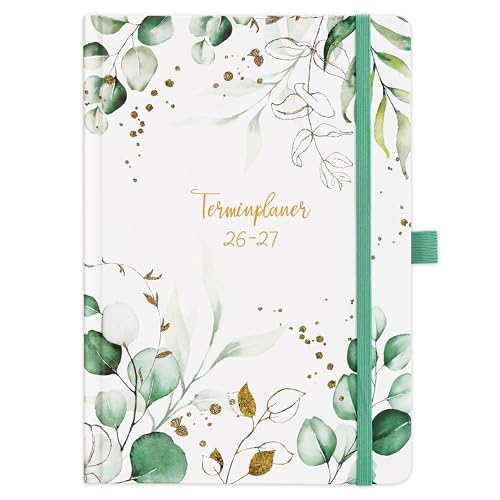 Terminplaner 2026 2027 - Kalender 2026-2027, Kalender 2026-2027 buchkalender Aug 2026 - Sept 2027, Wochenplaner, Organizer, A5 Terminplaner mit Einstecktasche, 21.4 cm × 14.6 cm