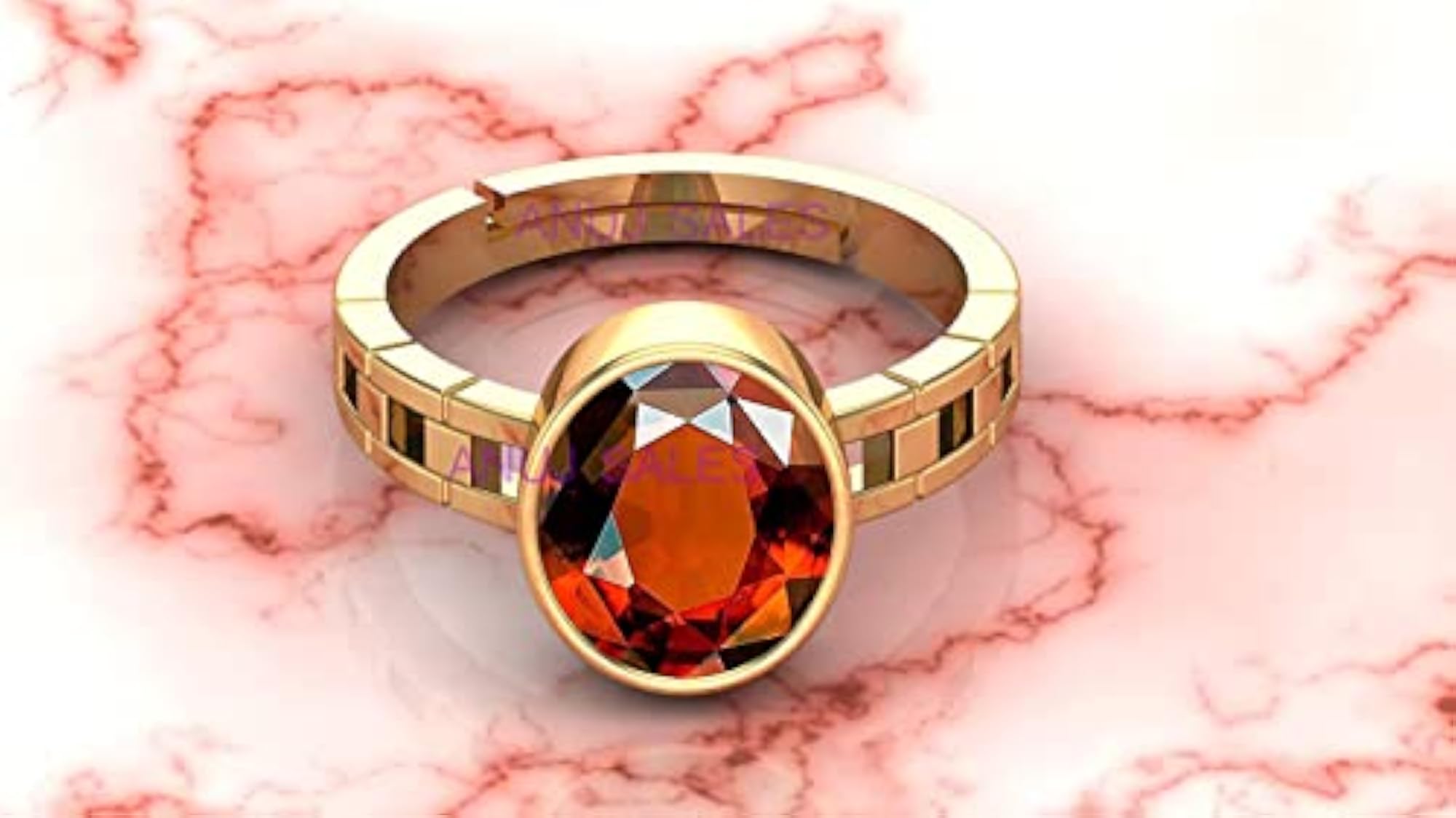 13.25 Ratti Natural Gomed Stone Adjustable Ring