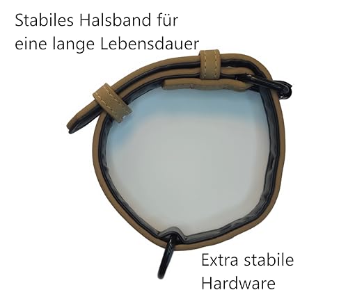 Jacks O Be Collier pour chien - Nom personnalisé - En cuir - Marron clair - Taille M – Image 7