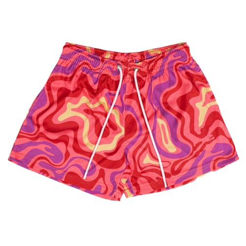 DIOTSR Mens Art Graphic Basketball Shorts Casual Athletic Running Shorts Cool Streetwear Designer Shorts Drawstring