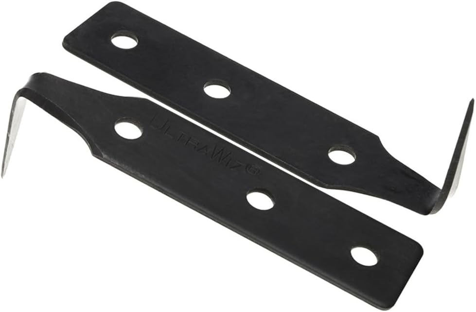 "UltraWiz Auto Glass/Windshield Removal Tool with Cut Out Cold Knife Lever and 1000 Series Cold Knife Starter Blade - Professional Grade Windshield Removal Blade (1" Cut Length, Set of 10 Pieces)"