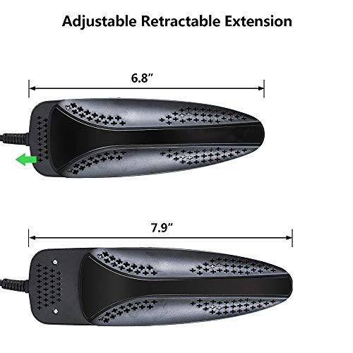 LHIABNN Electric Shoe Dryer + Timer, Stretchable Shoes Drying Device,Boot Dryer/Glove Dryer/Shoes Warmer, Footwear Heater (110V)