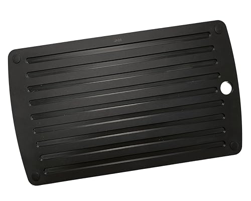 JADE Tagliere Pane - Tagliere in Fibra di Legno Laminato, 40 x 25 x 0.6 cm, dotato di scanalature raccogli briciole su un lato e piedini antiscivolo, adatto a tutti i cibi, lavabile in lavastoviglie