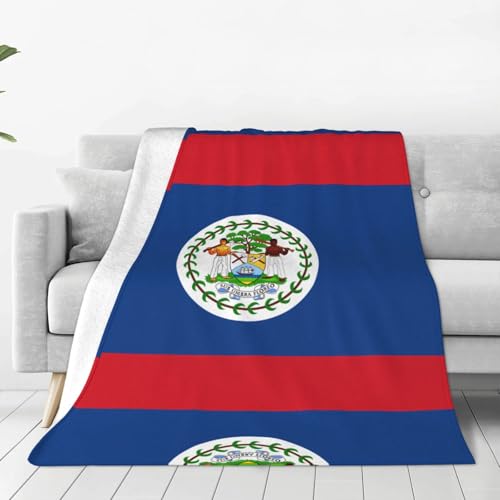 Manta de franela ultrasuave con la bandera de Belice, una manta para el hogar, viajes y el aire libre, 40 x 30 pulgadas