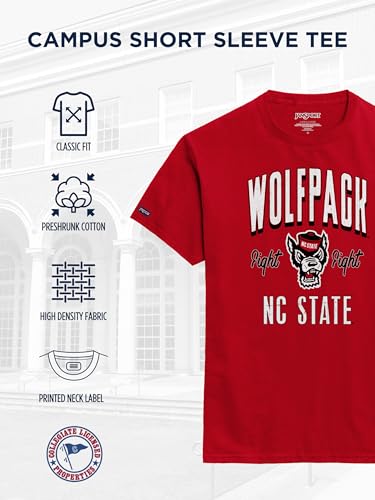 Image of JanSport NCAA Officially Licensed Campus Short Sleeve T Shirt for Men, Soft & Breathable Pre-Shrunk Cotton Crewneck T Shirt